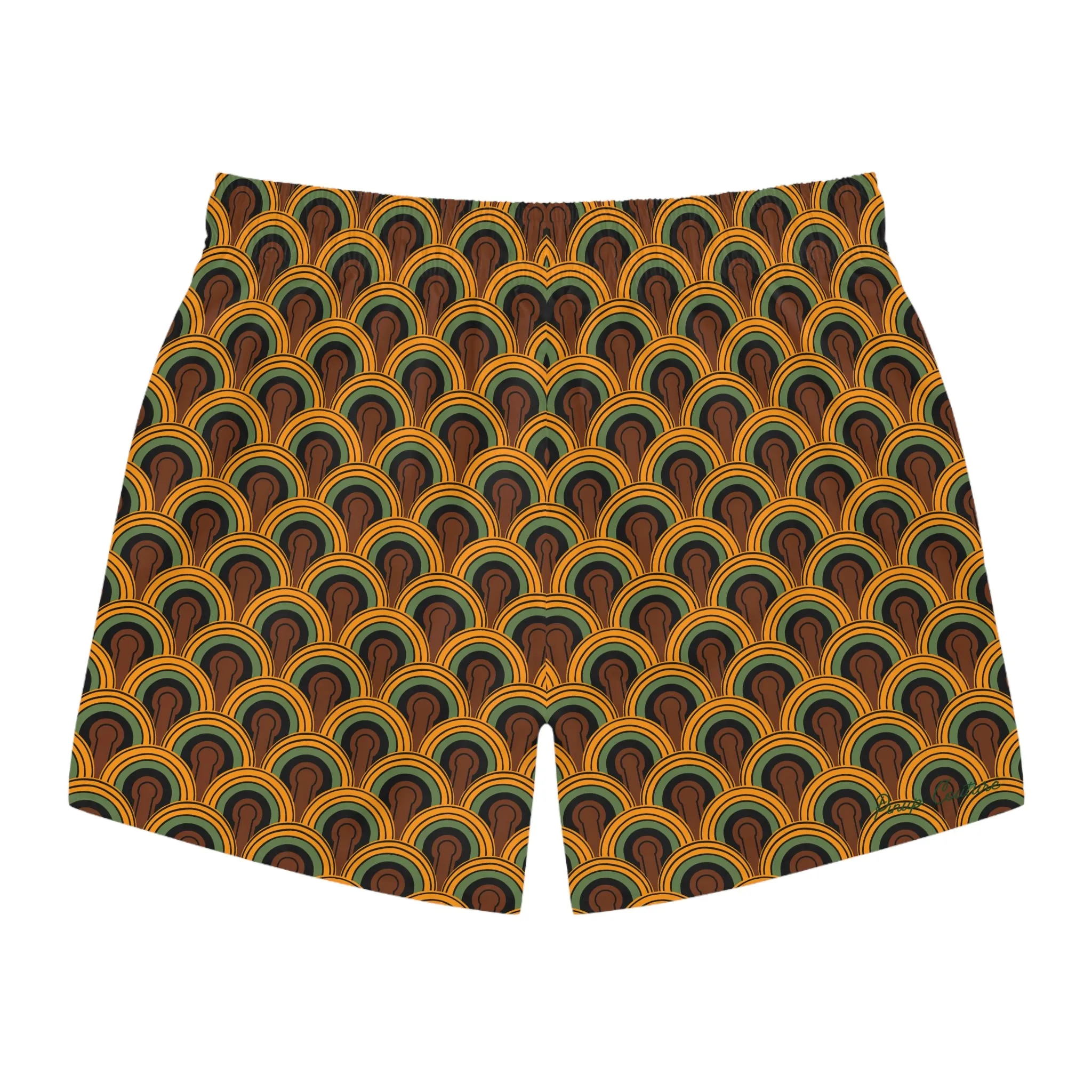 1970's Vintage Room 237 Print Men's Swim Trunks | Pinup Couture Swim