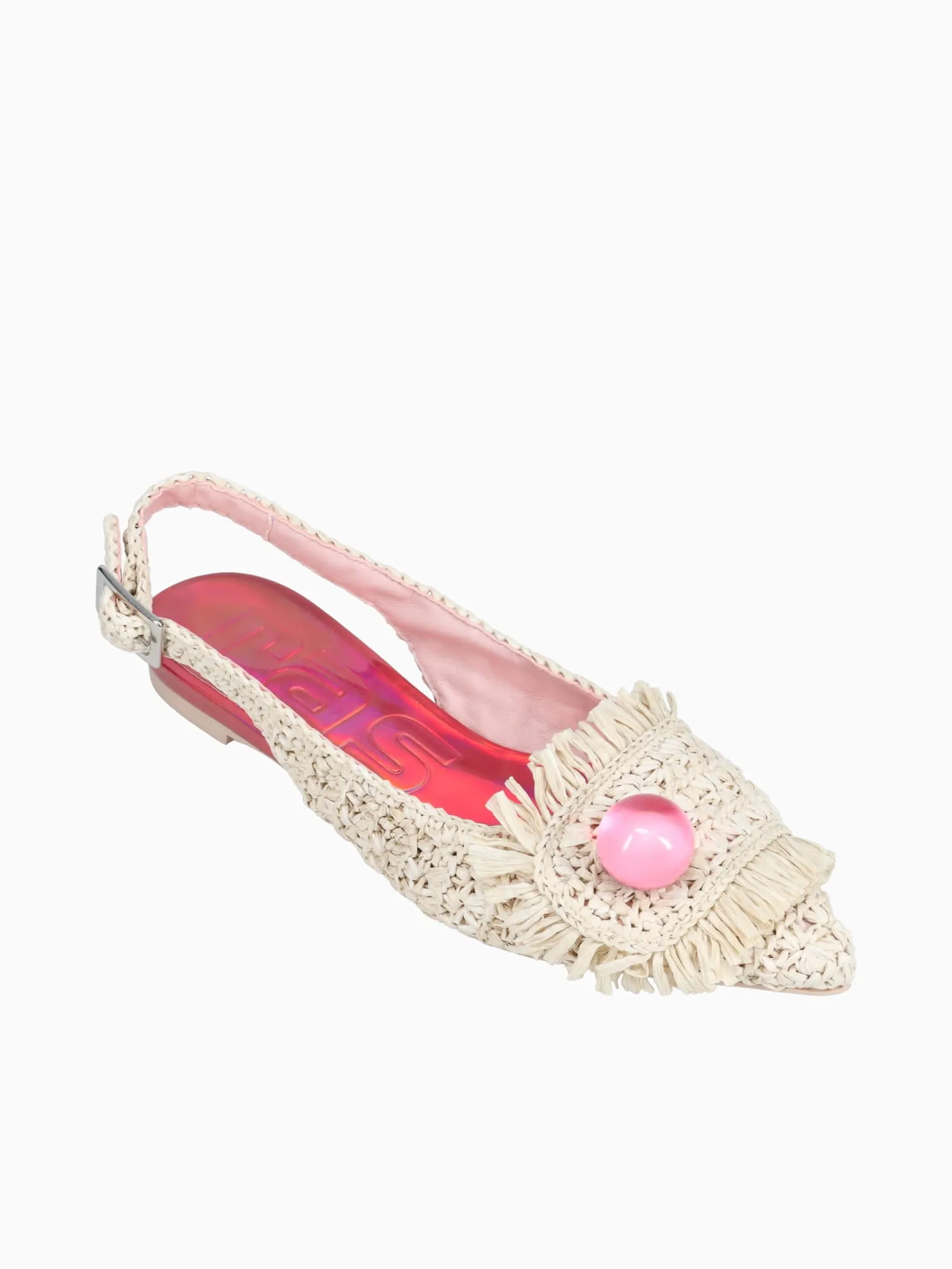 7658 Beige Fuxia hook raffia