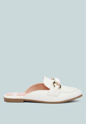 Abner Horsebit Embellished Slip On Mules