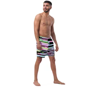 Abstract Best Men's Swim Trunks, Best Designer Premium Luxury Men's Swim Trunks - Made in USA/EU/MX (US Size: 2XS-6XL)