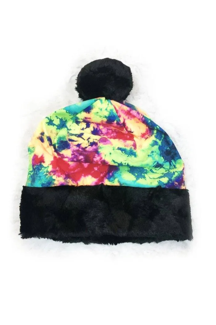 Acid Splash Sabeanie with Minky Trim