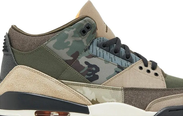 Air Jordan 3 Retro Patchwork Sneakers, Brown