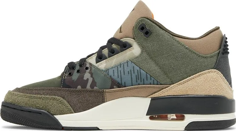 Air Jordan 3 Retro Patchwork Sneakers, Brown