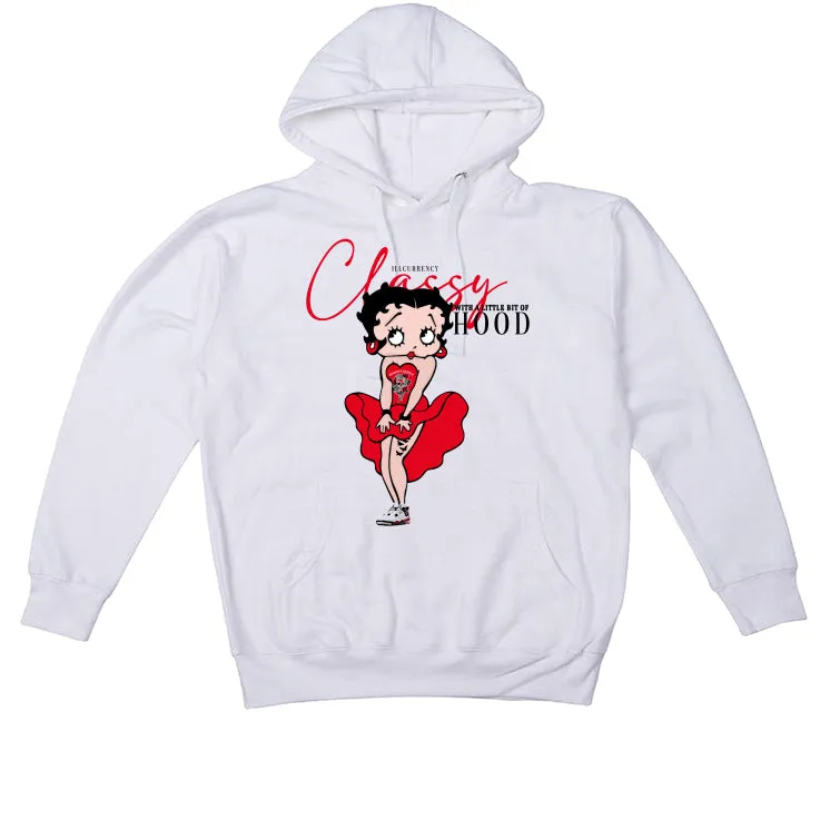 Air Jordan 4 Red Cement - White T-Shirt (Classy Betty)