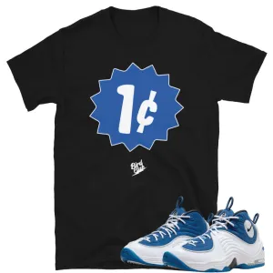 Air Penny 2 Atlantic Blue One Cent Shirt