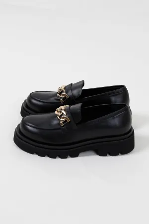 ALOHAS | Track Leather Loafer - Black