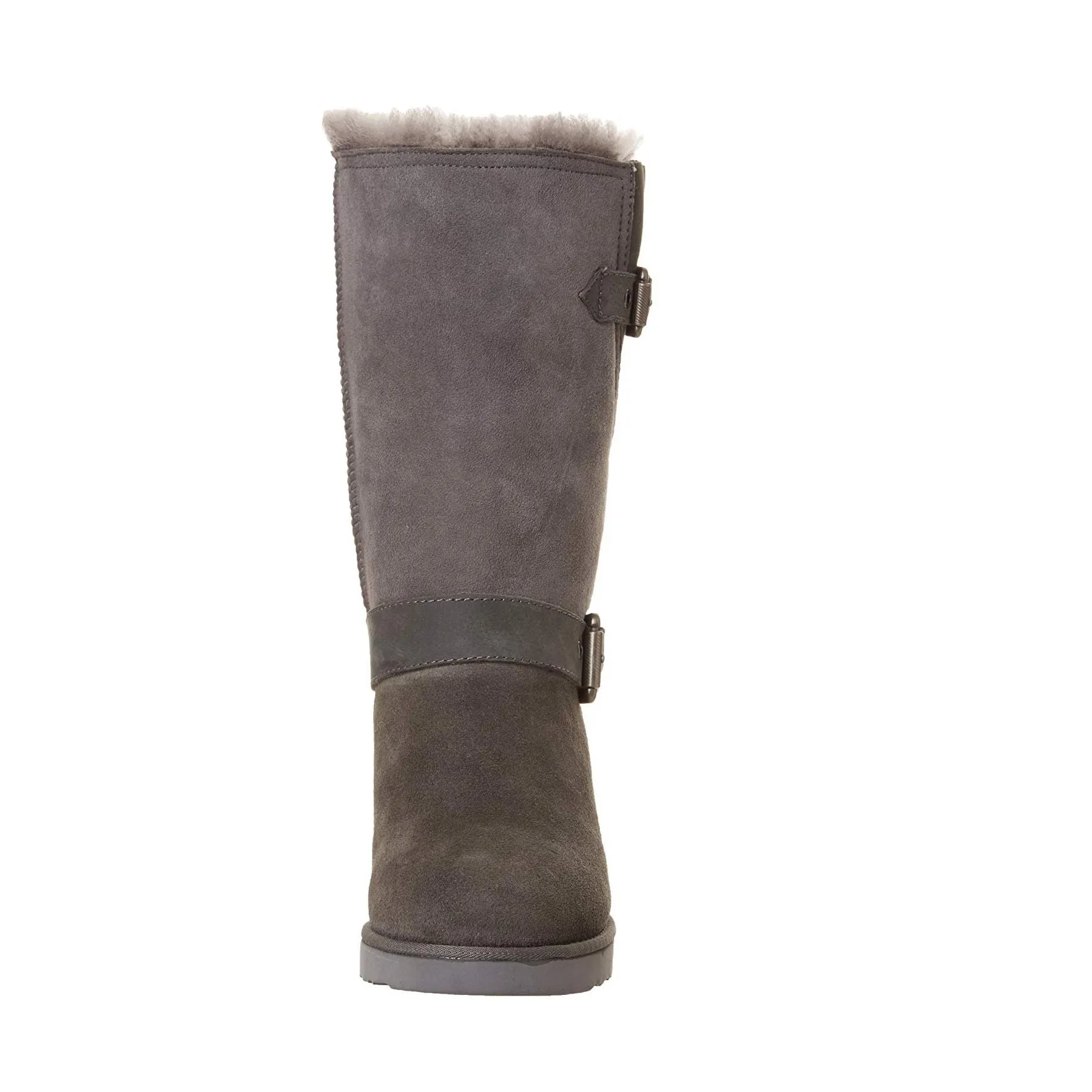 Australia Luxe Women's Machina Genuine Sheepskin Wedge Boots in Gray