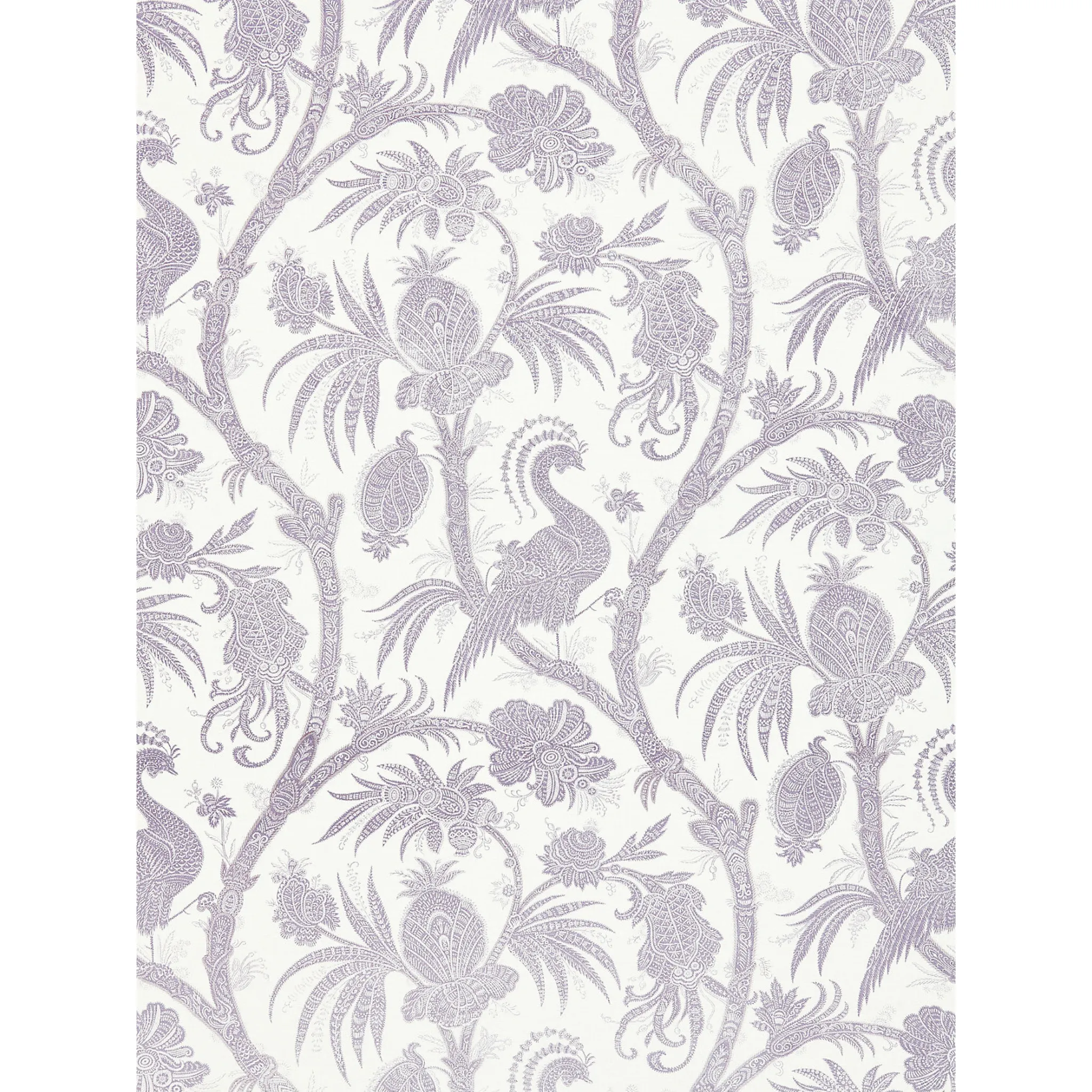 Balinese Peacock Fabric in Lavender