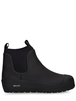 Bally   30mm Gadey rubberized leather boots 