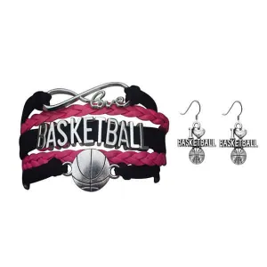 Basketball Jewelry Set ( Bracelet & Earrings)