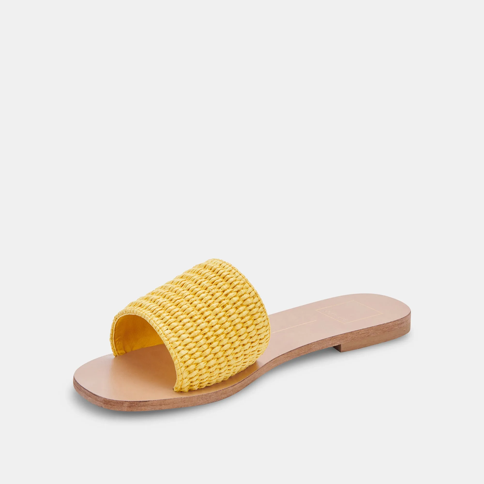 BELLE SANDALS YELLOW RAFFIA