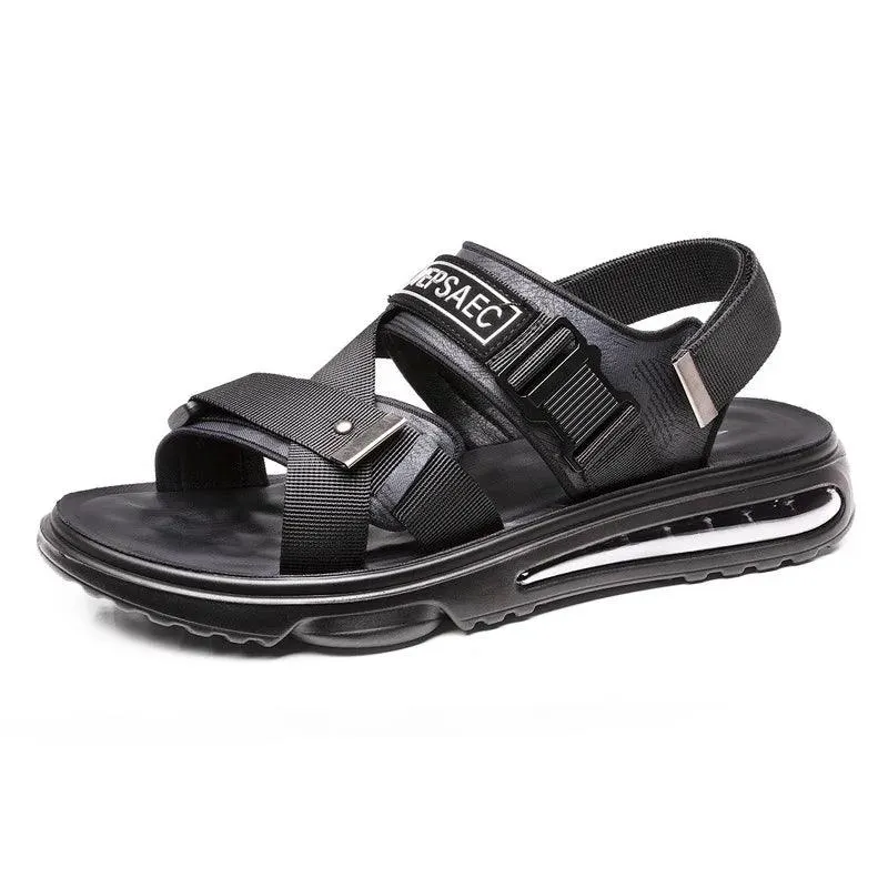 Black Flat Breathable Sandals - KA4611 Men's Casual Shoes