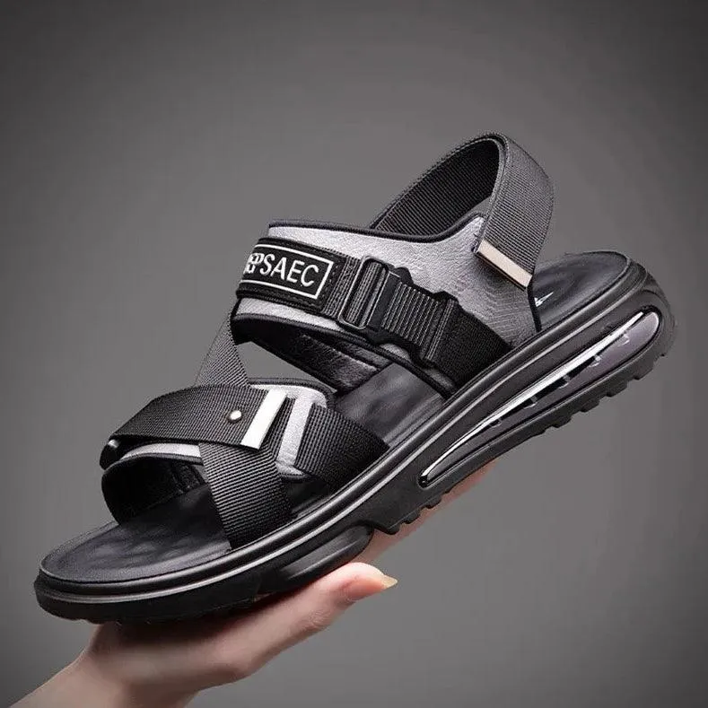 Black Flat Breathable Sandals - KA4611 Men's Casual Shoes