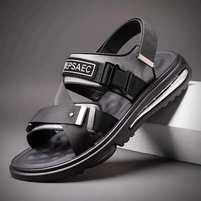 Black Flat Breathable Sandals - KA4611 Men's Casual Shoes