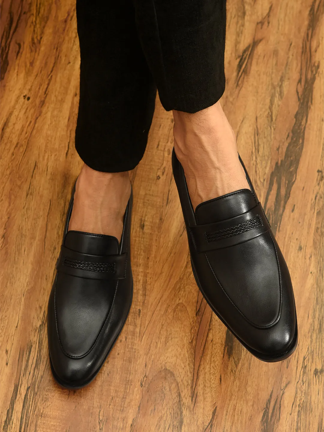 Bond Black Saddle Loafers