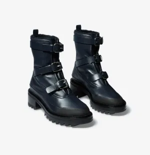 Buckle-Up Shearling Boots - 8.5