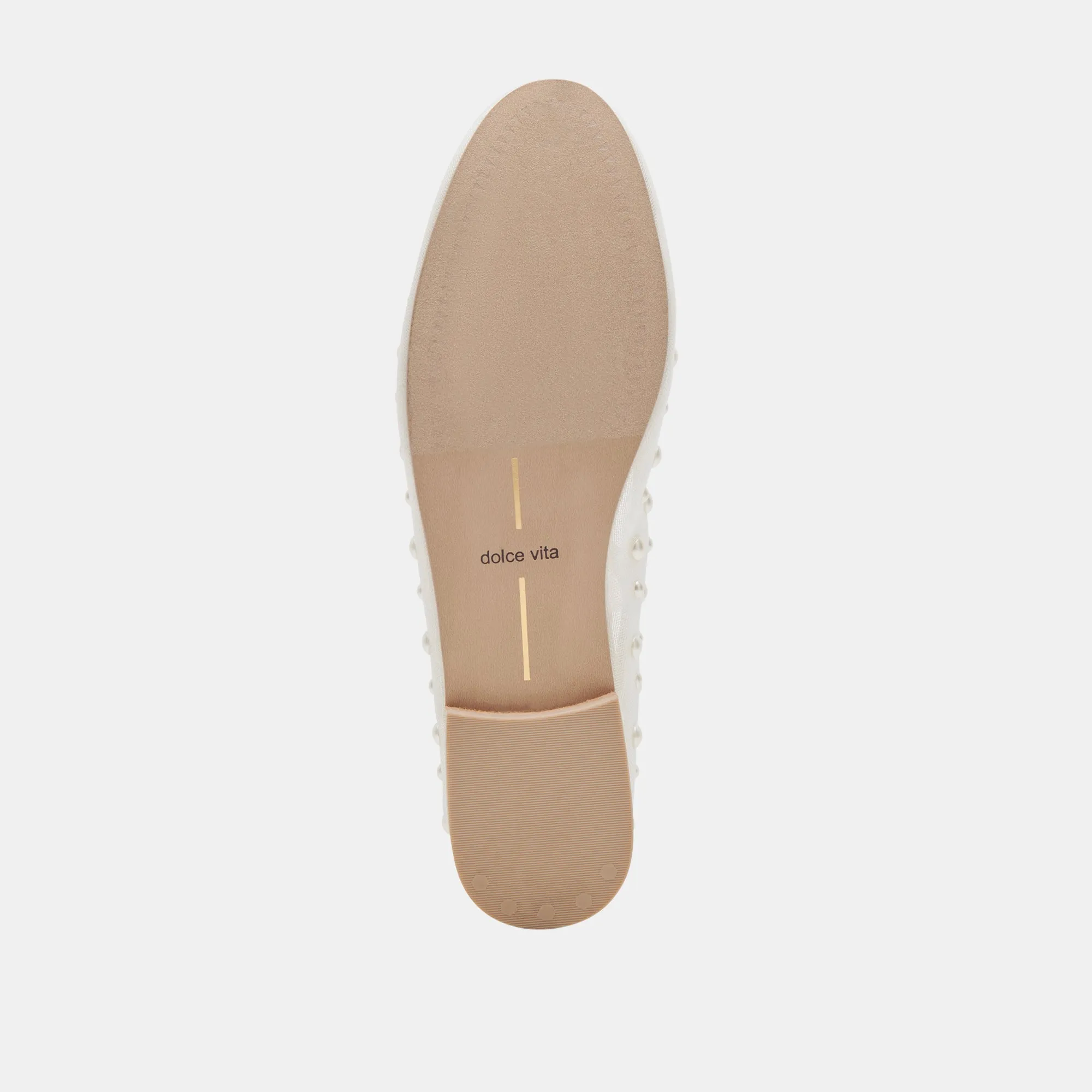 CADEL PEARL BALLET FLATS IVORY MESH