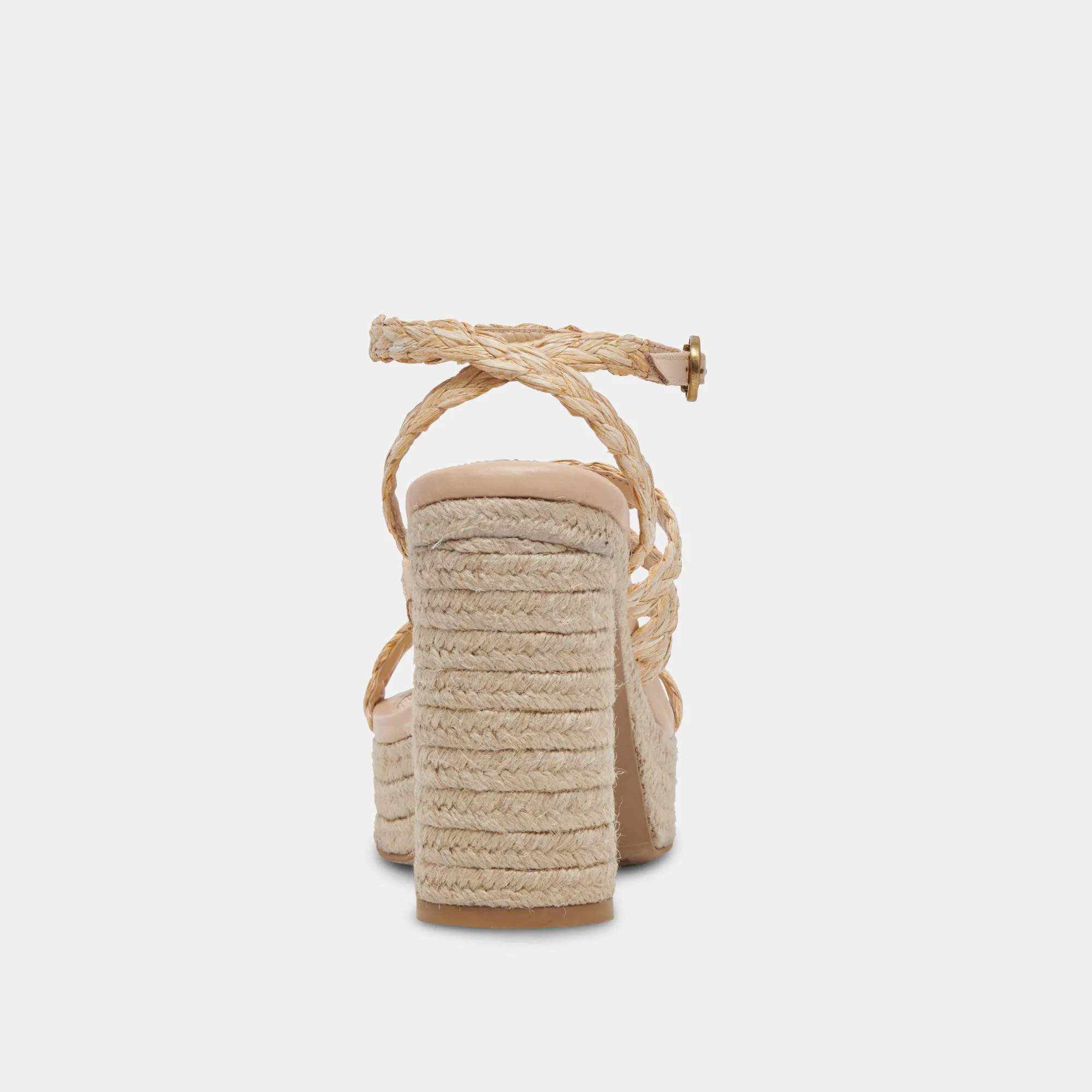 CATINA HEELS LT NATURAL RAFFIA