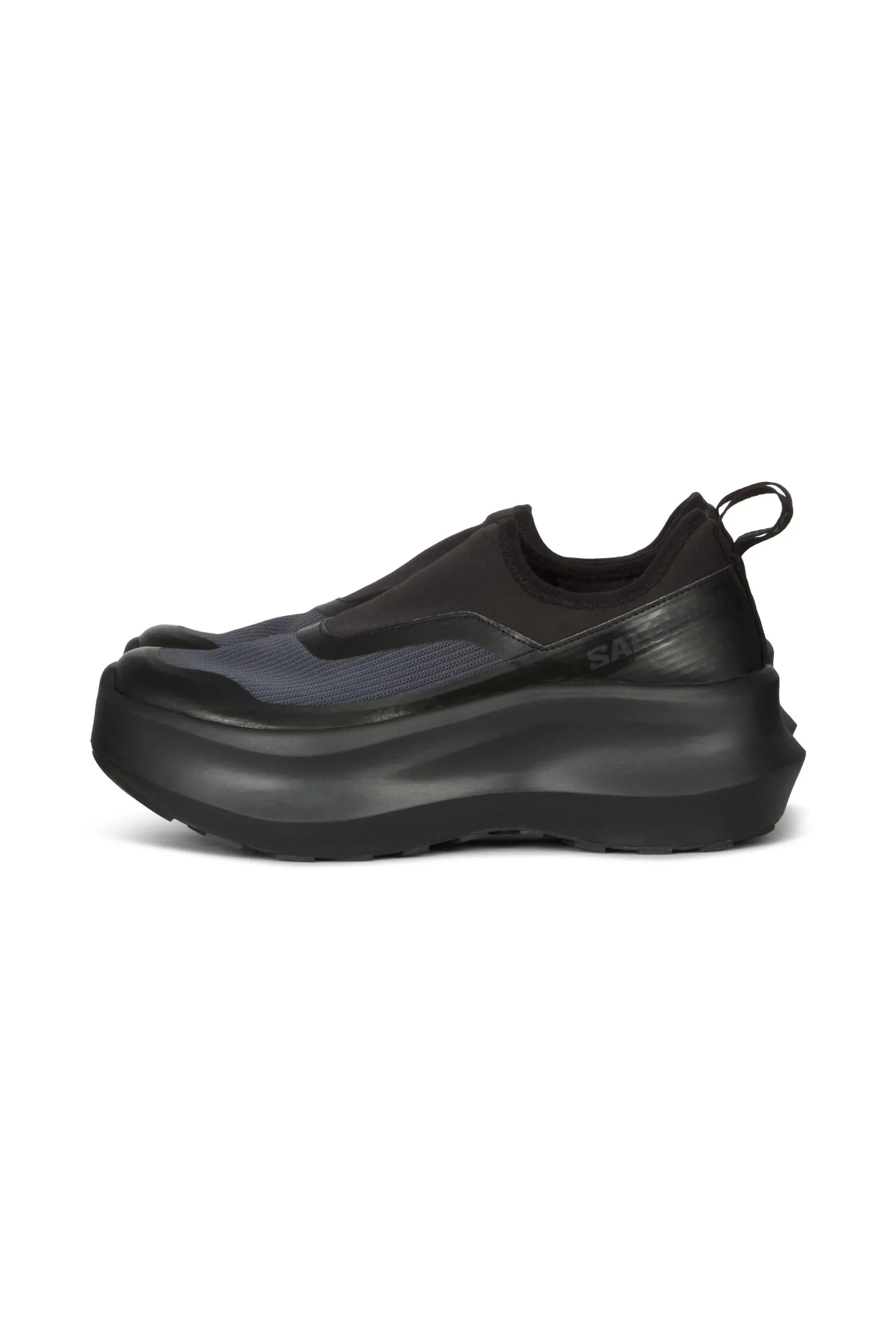 CDG x SALOMON Black Slip On Platform Sneakers