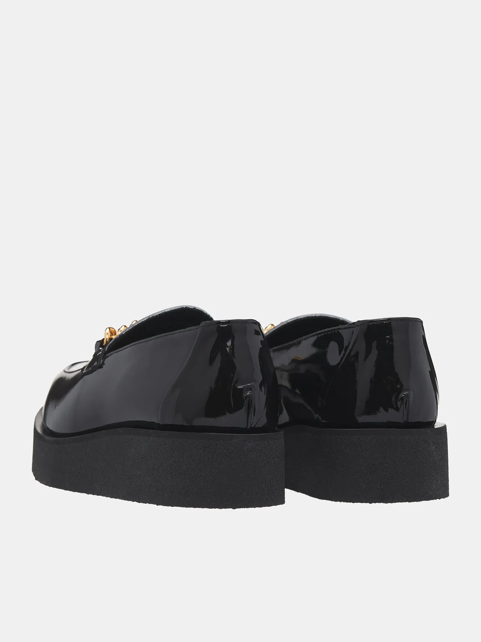 Chain Creeper Loafers (FT19C-LE94-BLACK-WHITE-PATENT)