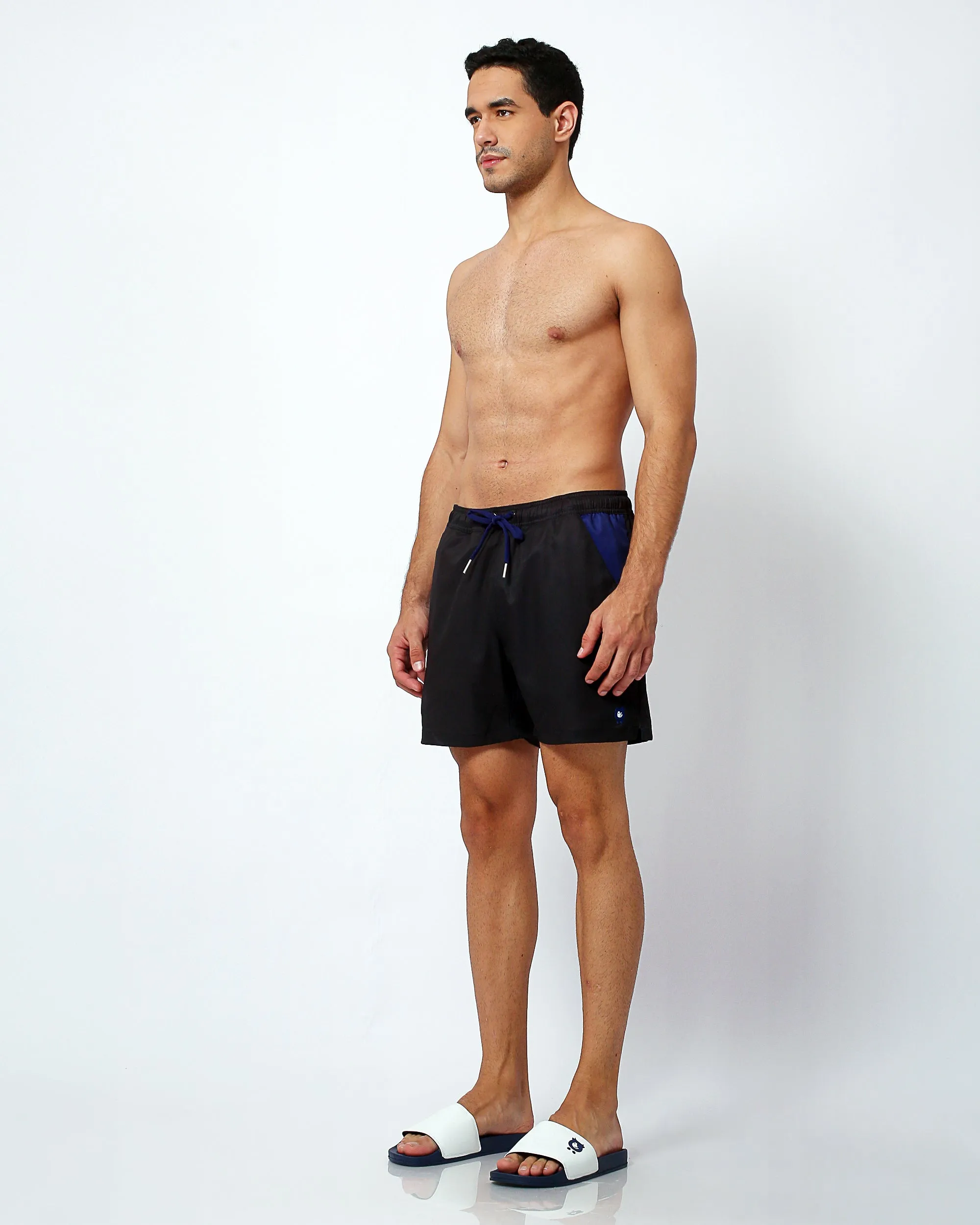 Charcoal - Swim Shorts with Waterproof Pocket