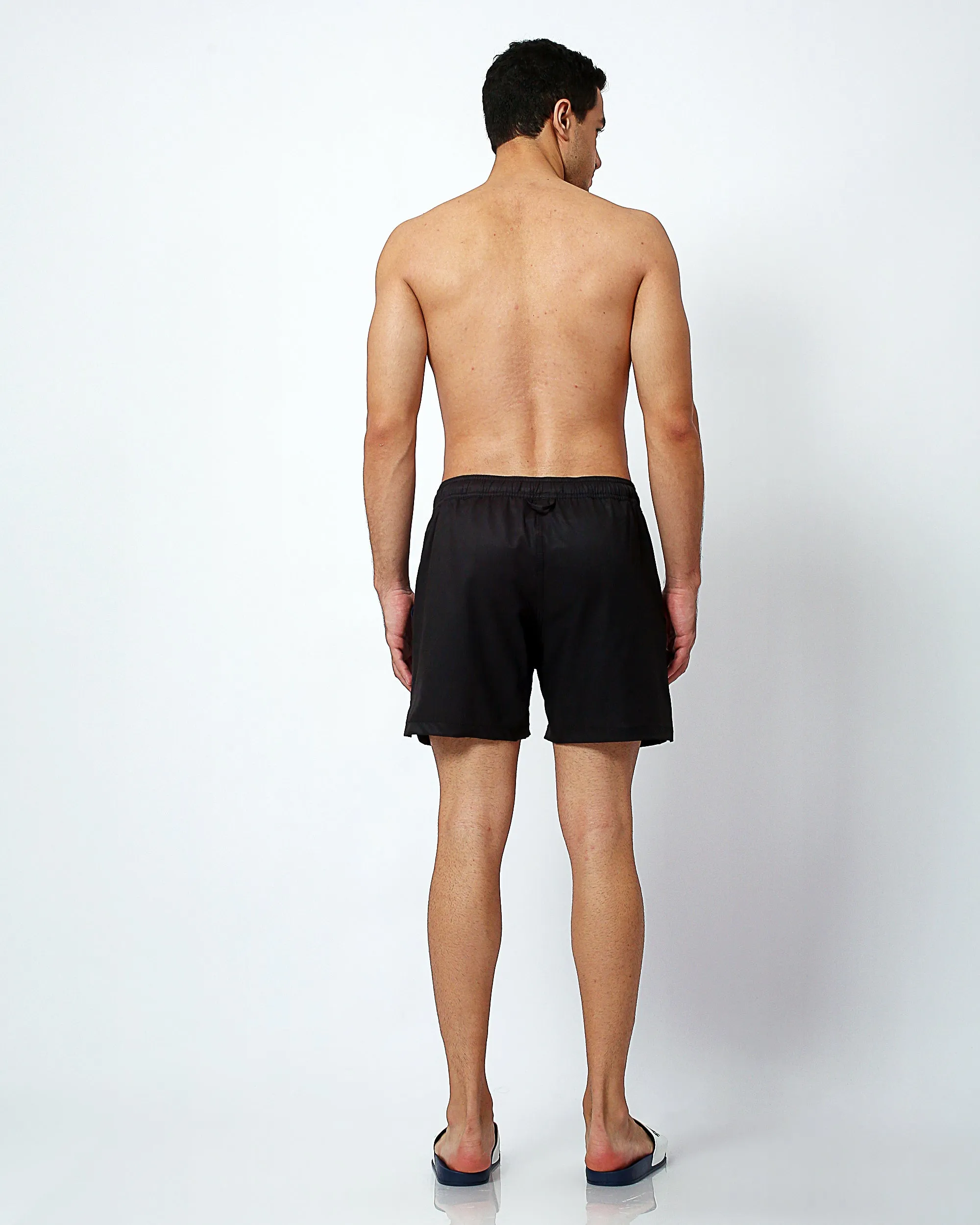 Charcoal - Swim Shorts with Waterproof Pocket