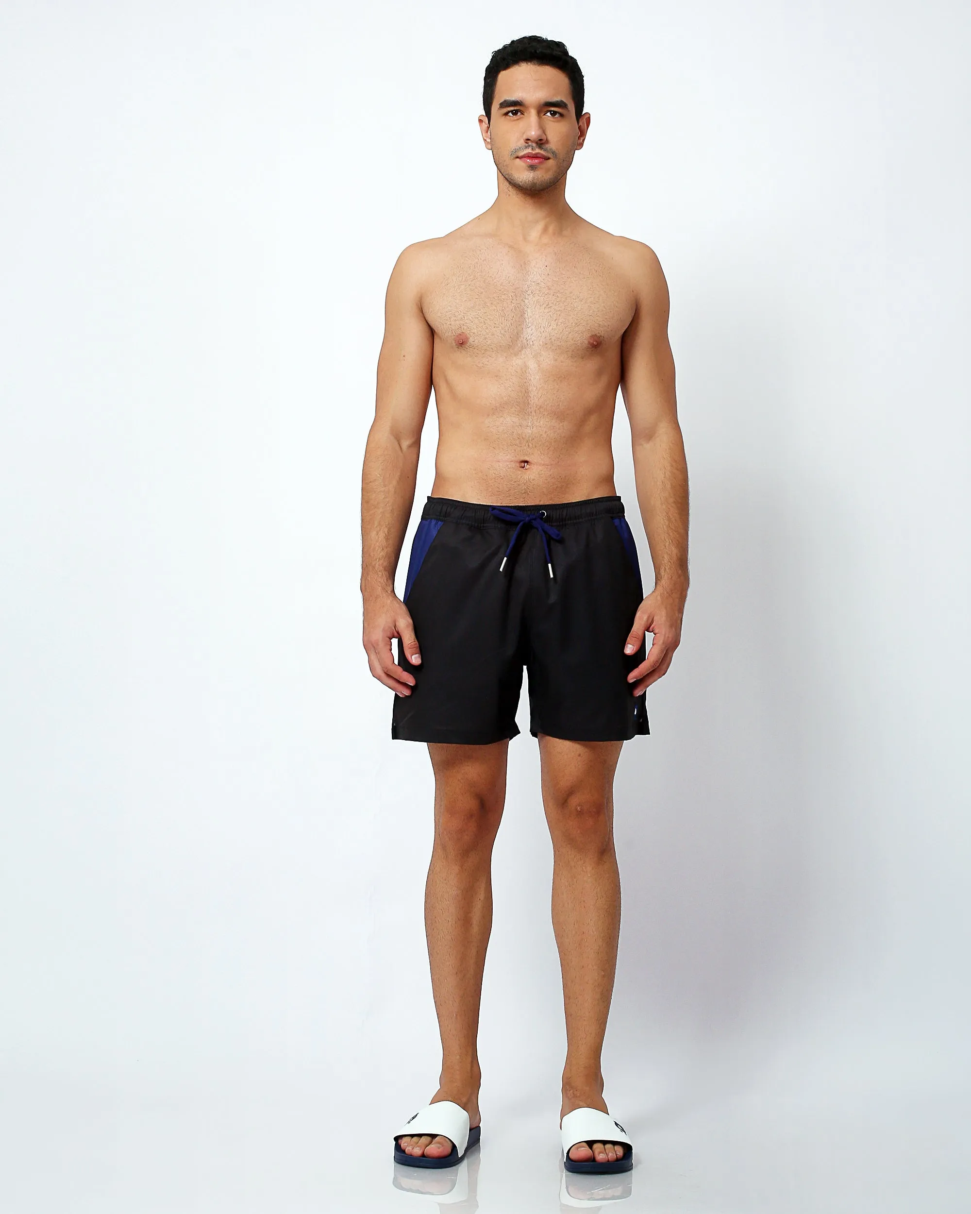 Charcoal - Swim Shorts with Waterproof Pocket