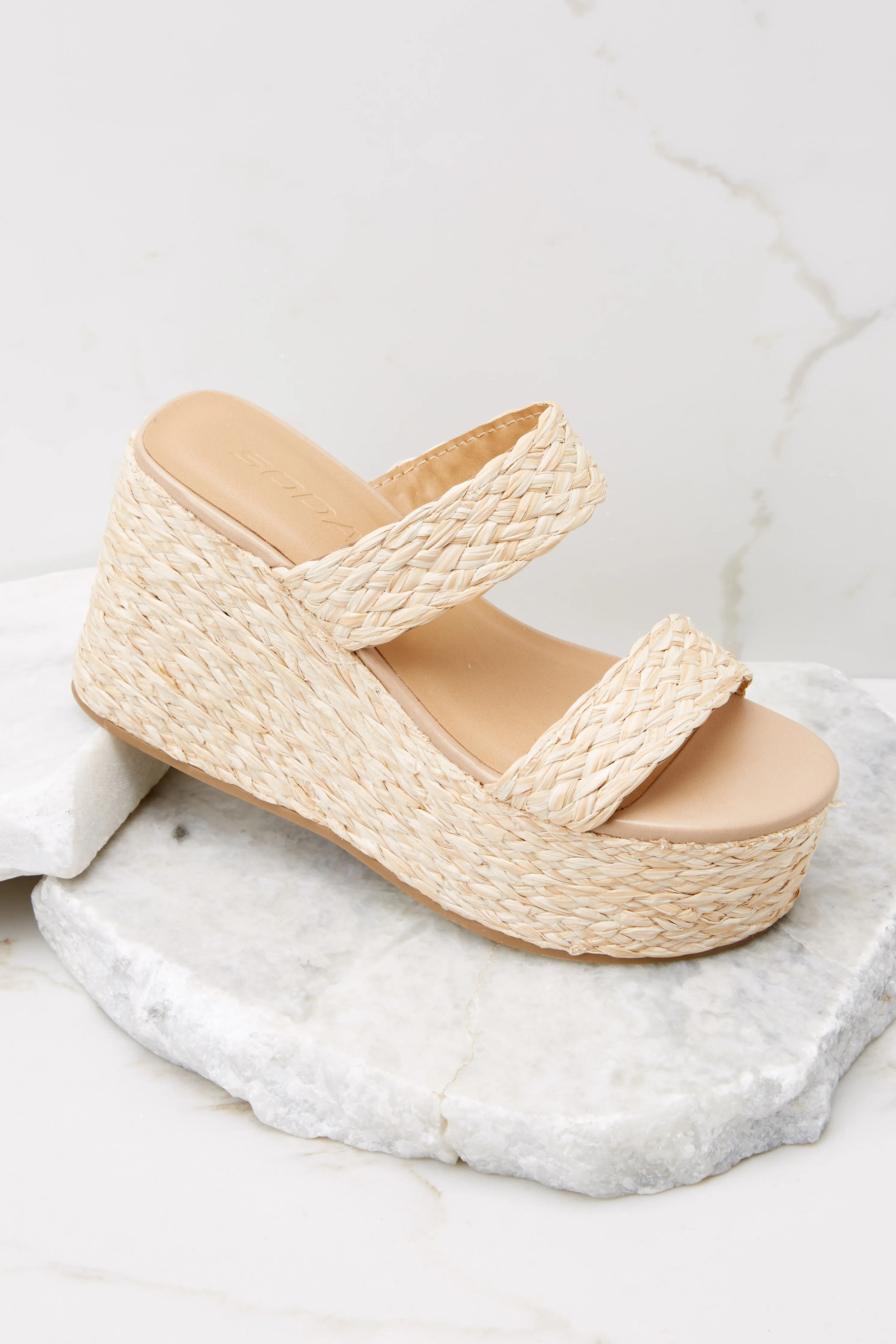 Coastal Comfort Natural Wedge Sandals