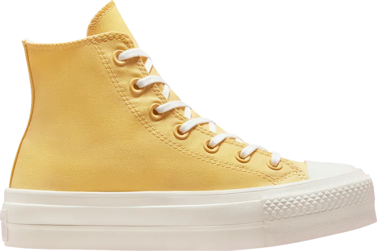 Converse Wmns Chuck Taylor All Star Platform High Hybrid Texture Sneakers - Saturn Gold, Yellow