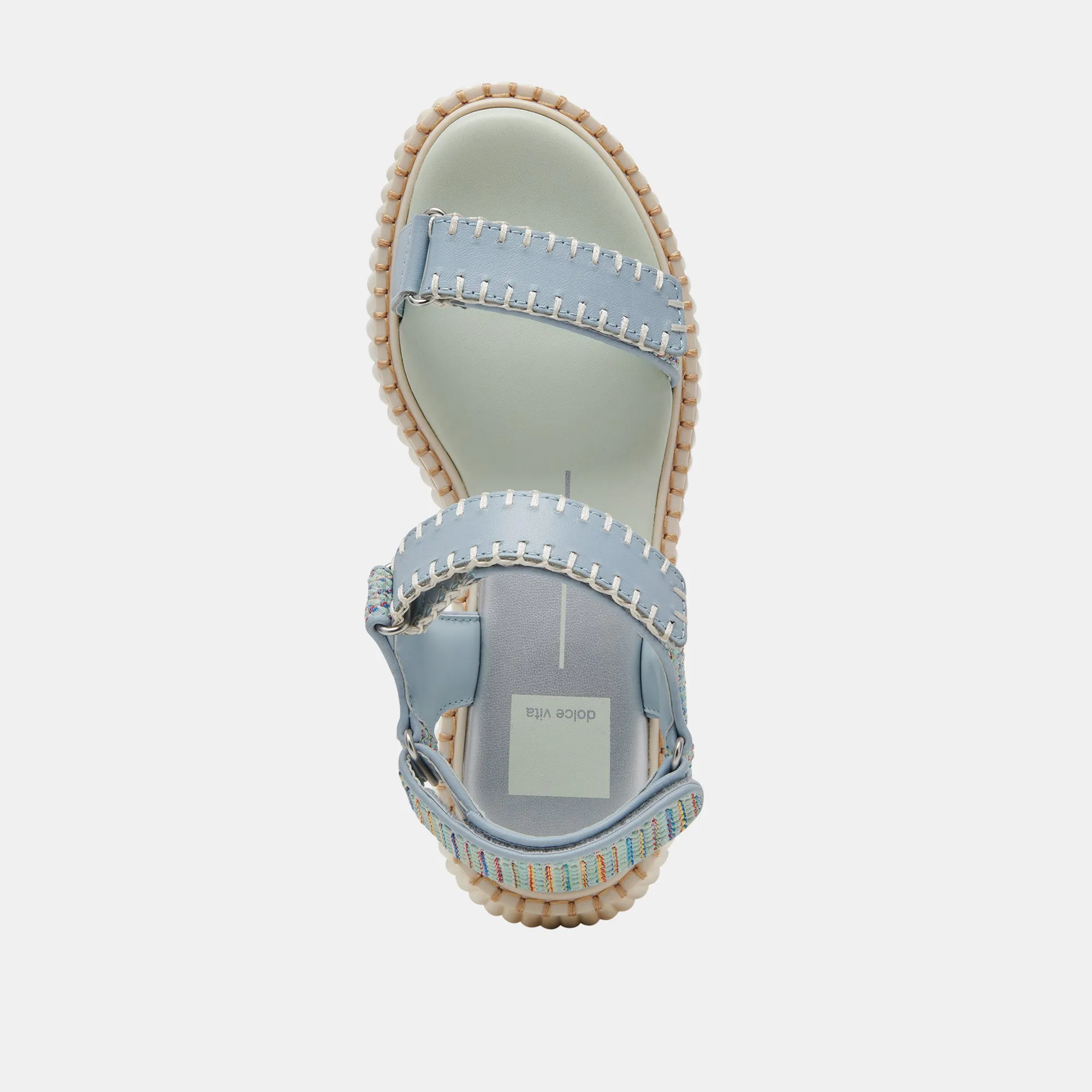 DEBRA SANDALS LIGHT BLUE KNIT