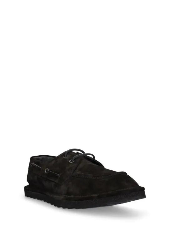 Dries Van Noten   Suede lace-up loafers 