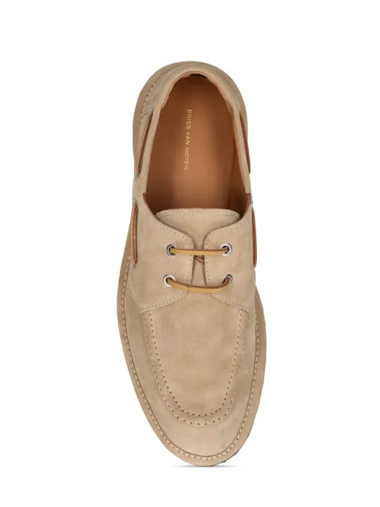 Dries Van Noten   Suede lace-up loafers 