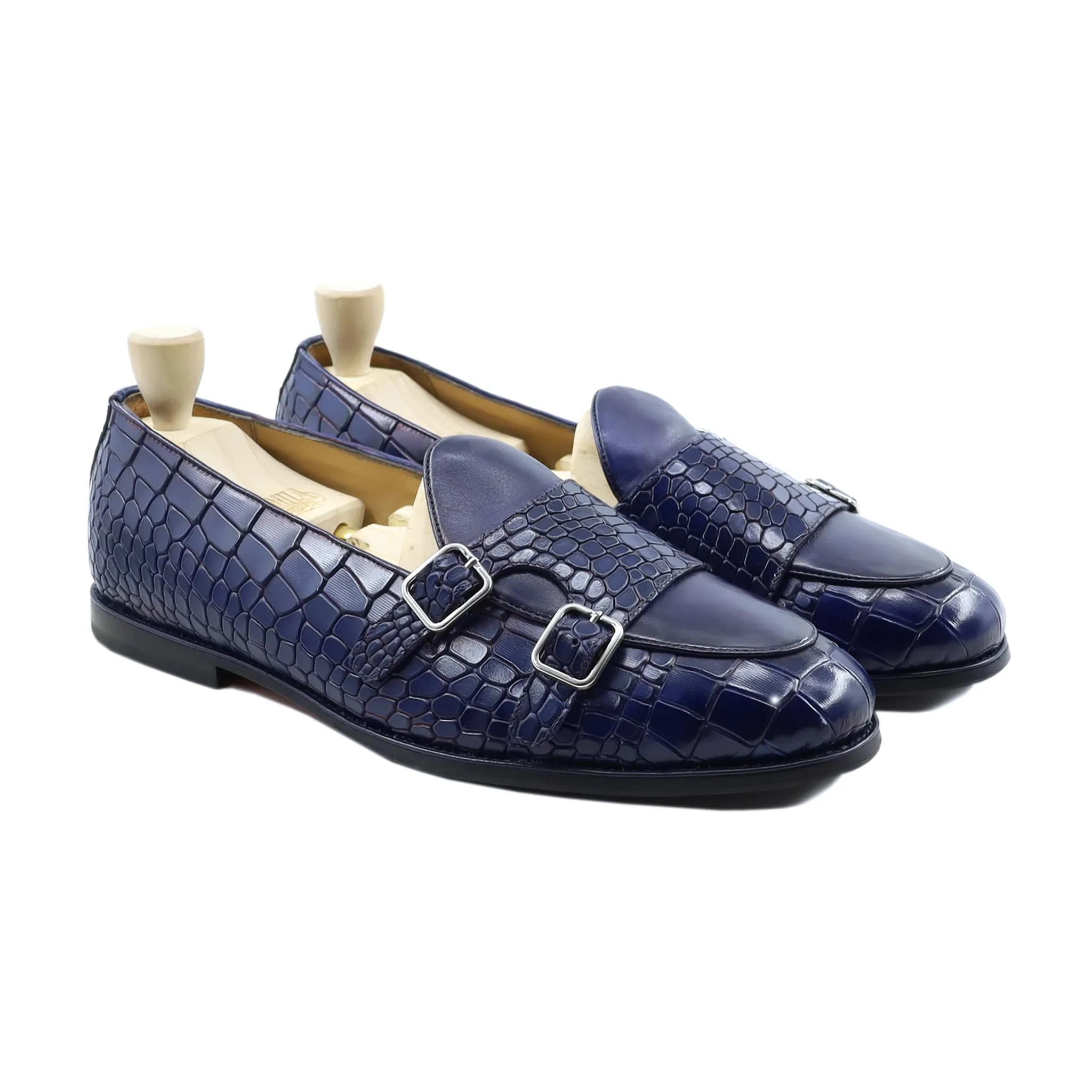 Drobak - Men's Blue Calf Leather Loafer