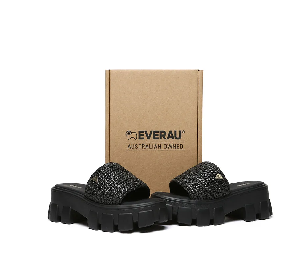 EVERAU® Women Woven Chunky Platform Sandals