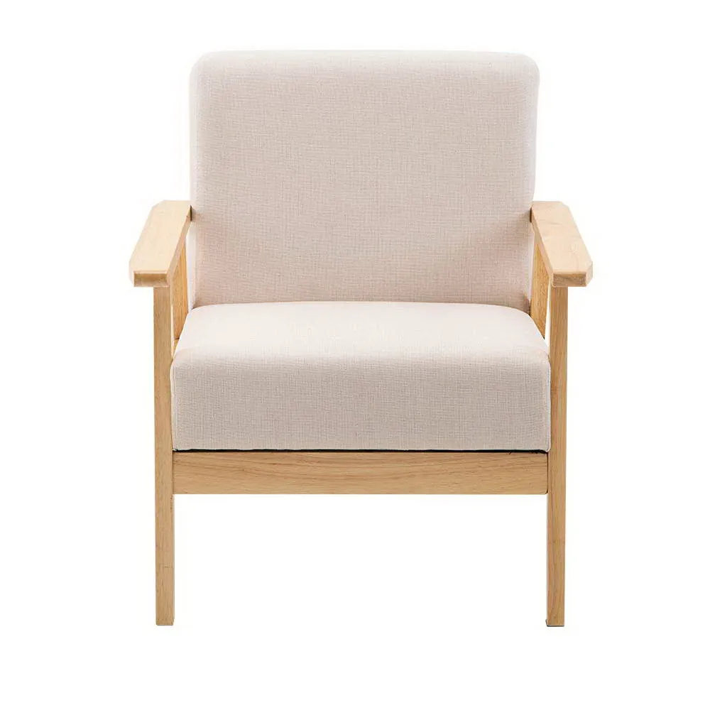 Fabric Dining Armchair - Beige