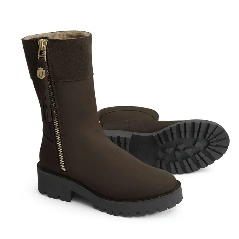 Fairfax & Favor Paris Shearling Lined Ladies Boot - Chocolate