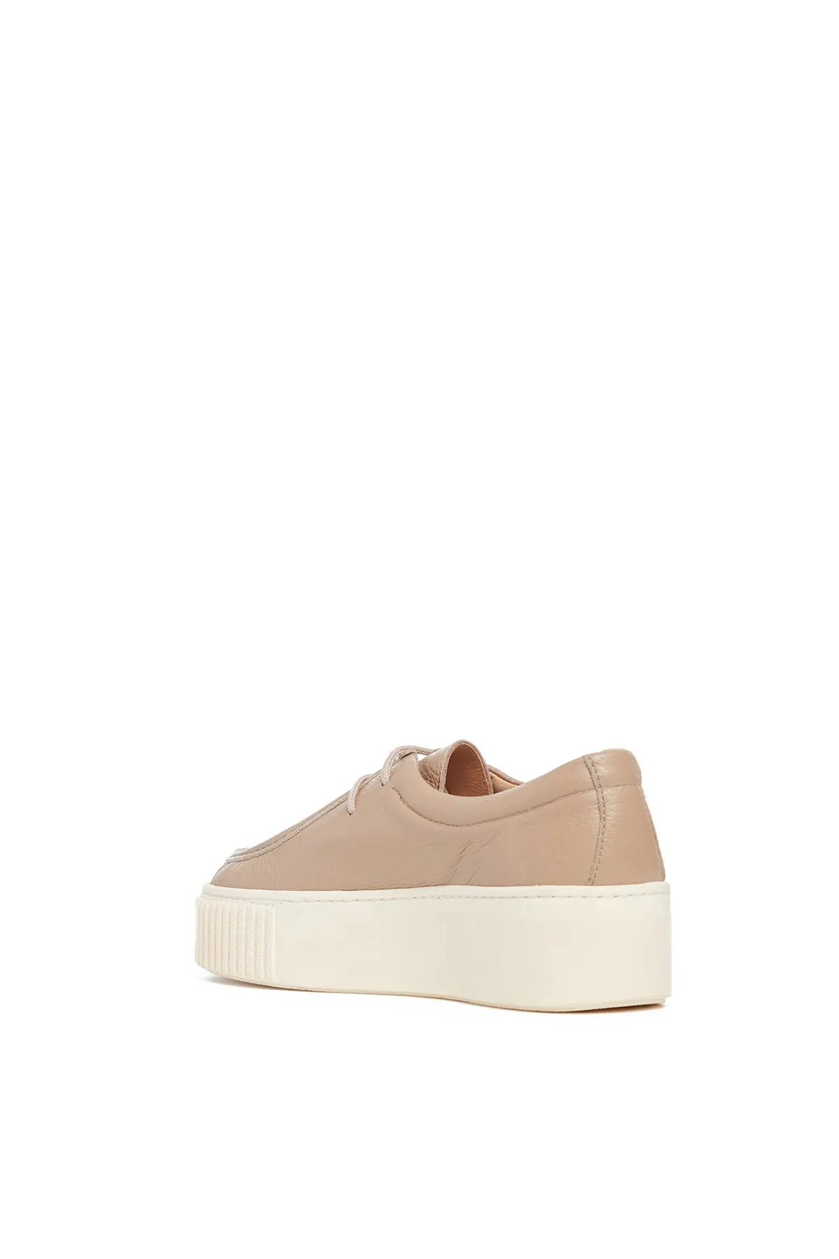 Fontaina Platform Sneaker in Dark Camel Leather