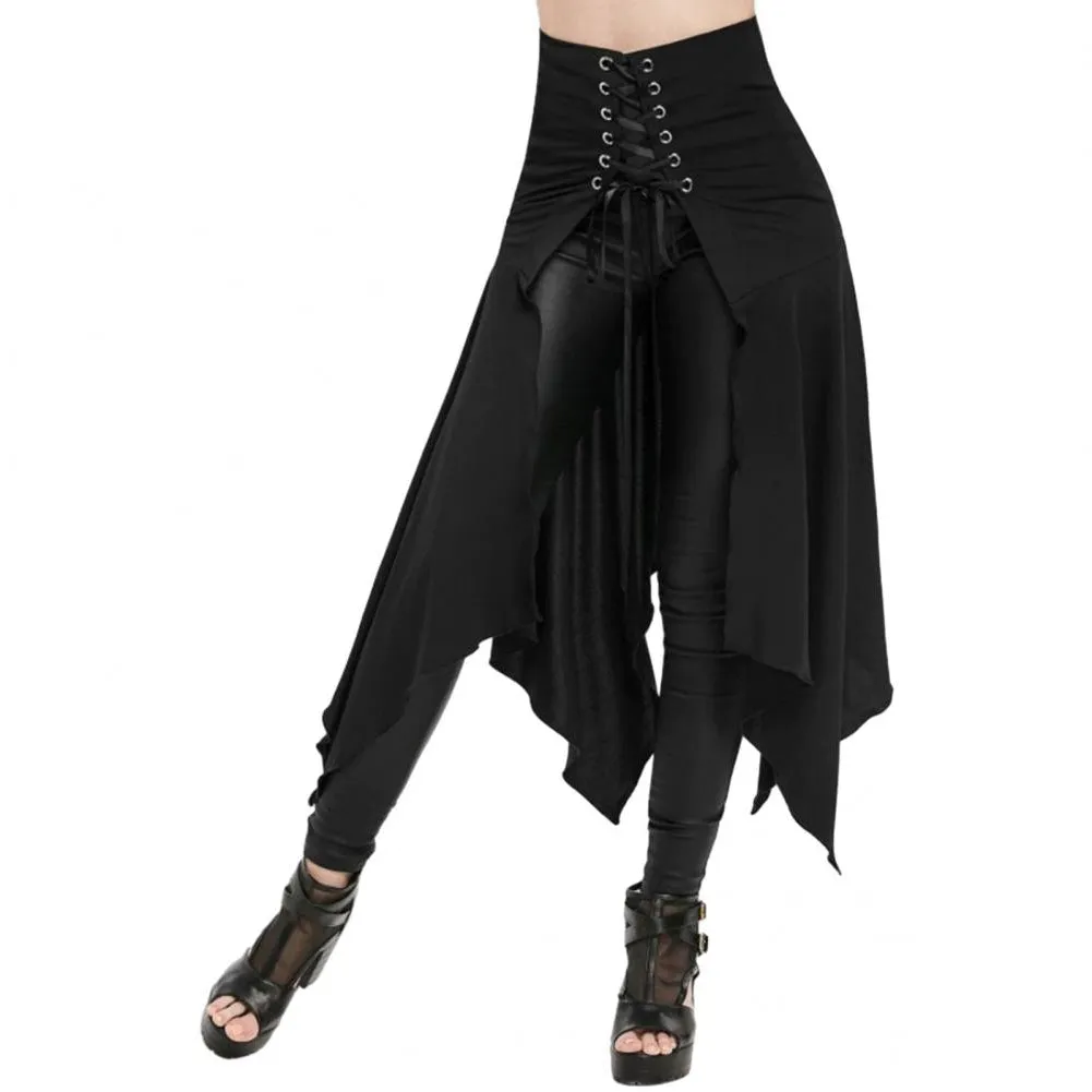 Funki Buys | Skirts | Women's Gothic Punk Lace Up Half Skirt