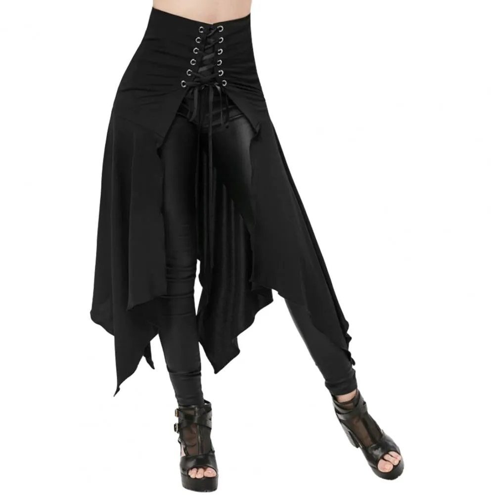 Funki Buys | Skirts | Women's Gothic Punk Lace Up Half Skirt