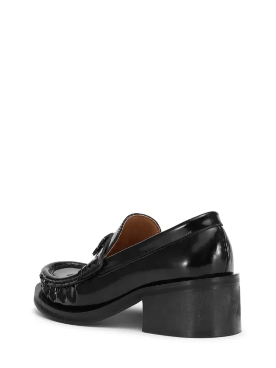 GANNI   50mm Butterfly patent tech loafers 