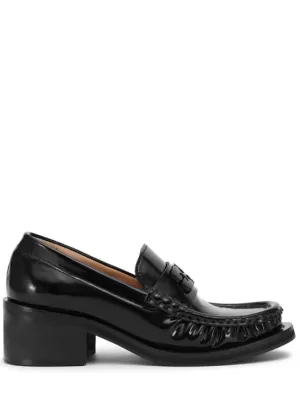 GANNI   50mm Butterfly patent tech loafers 