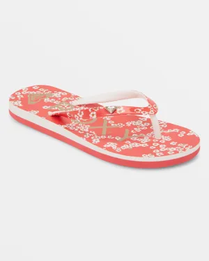 Girls 4-16 Pebbles Sandals - Athletic Red/White