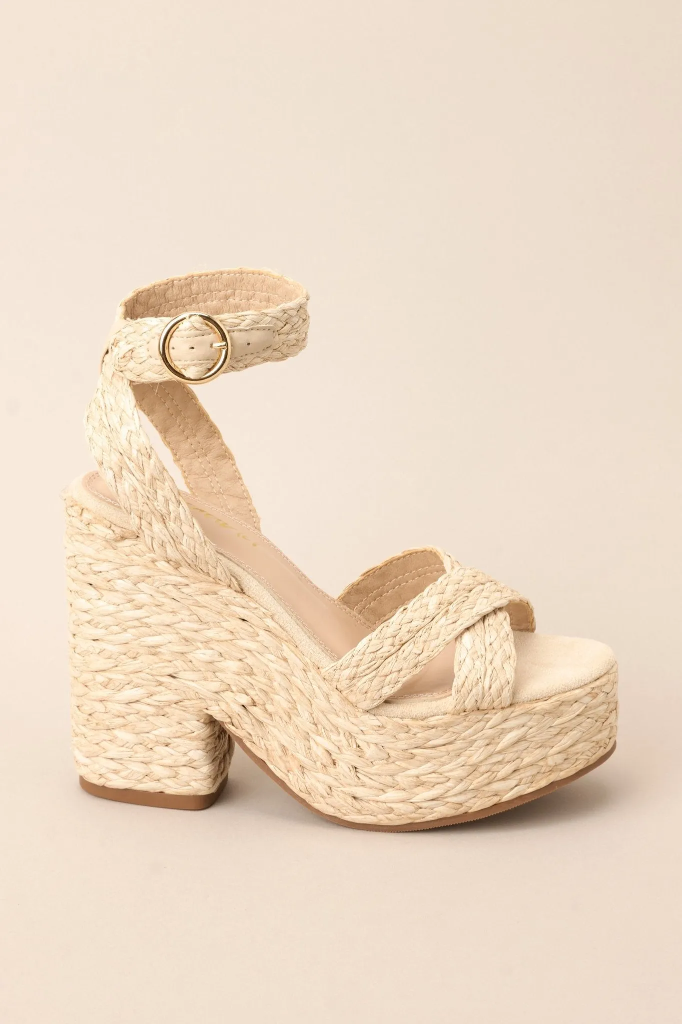 Good Sense Raffia High Heel Sandals