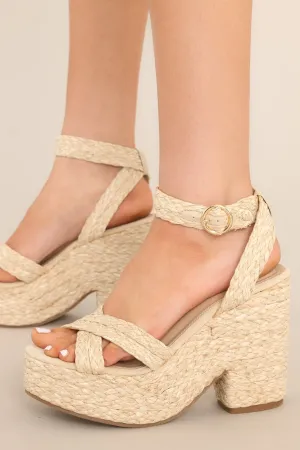 Good Sense Raffia High Heel Sandals