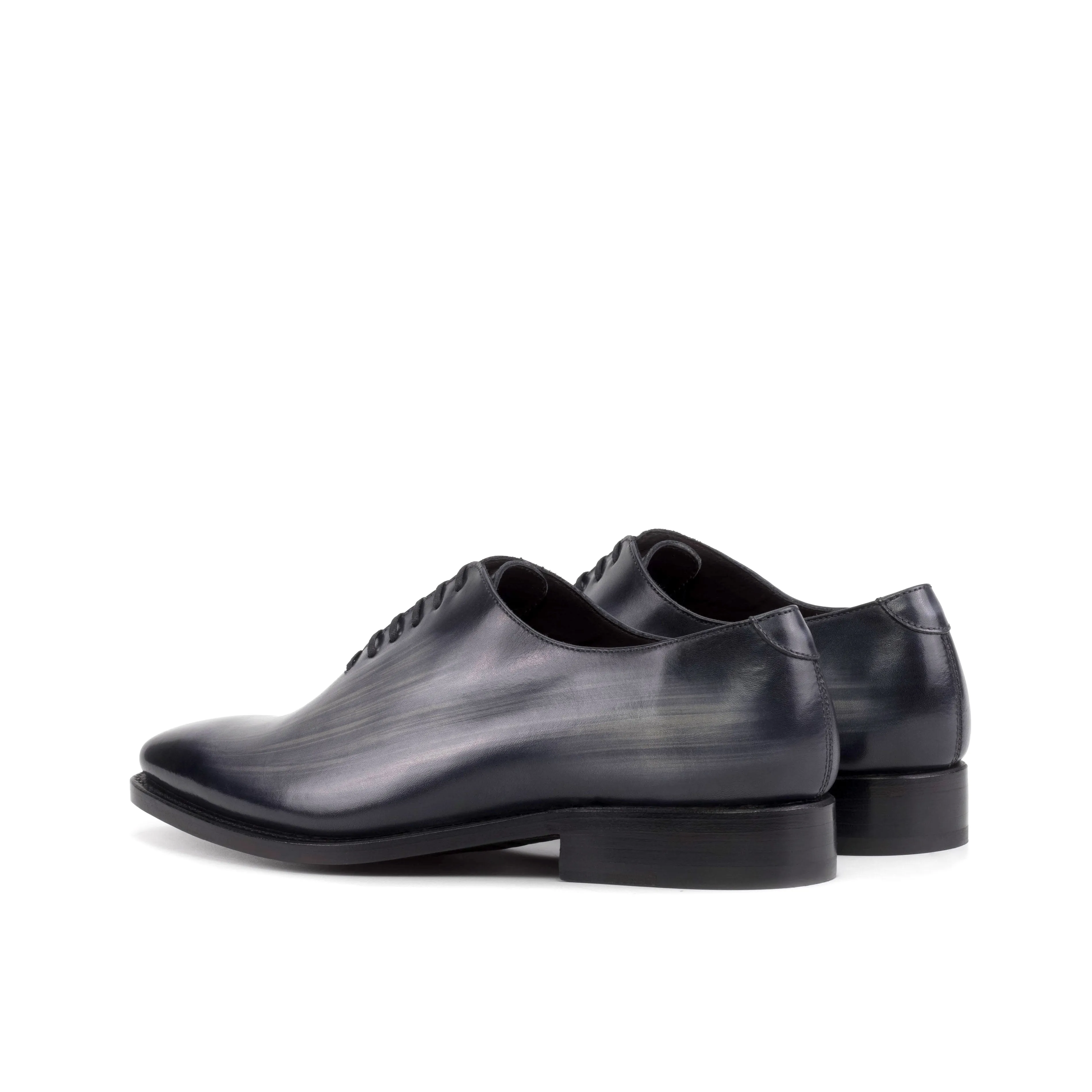 Grey Patina Wholecut Shoes