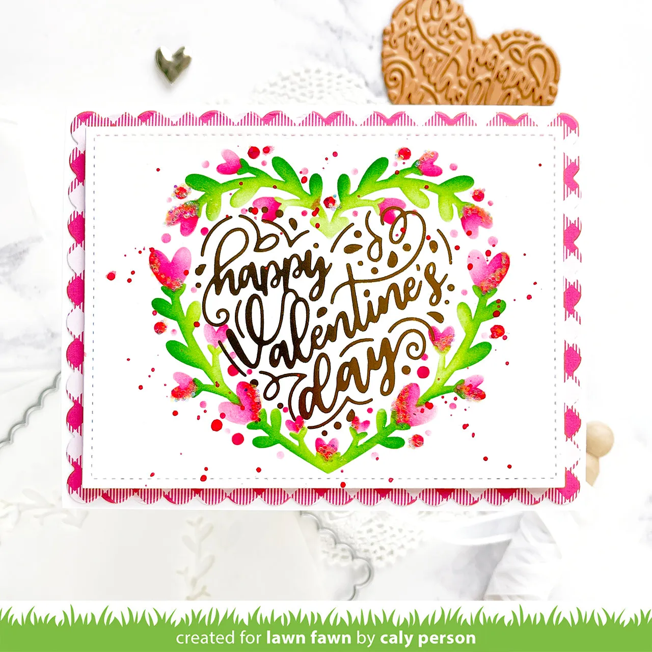 heart wreath stencils