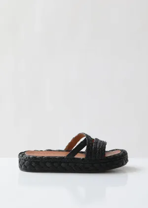 Idalie Raffia Slides