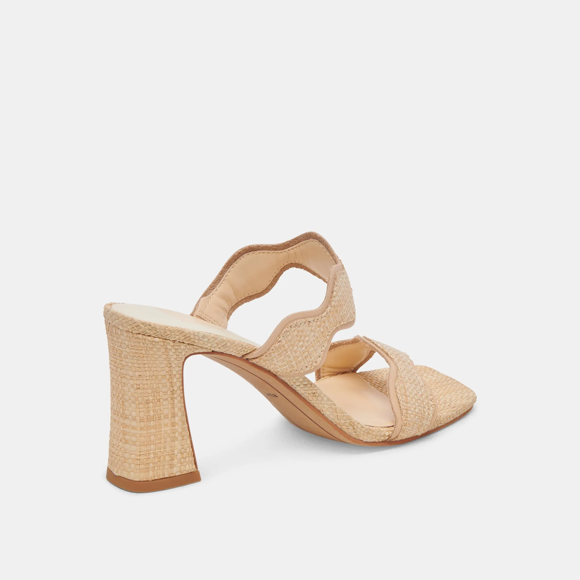 ILVA HEELS LT NATURAL RAFFIA