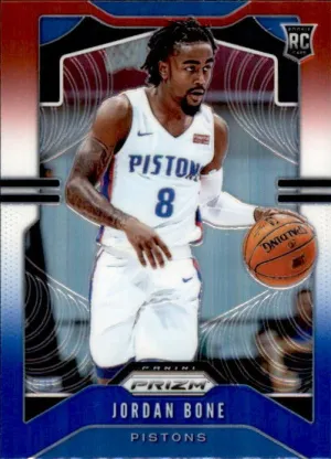 Jordan Bone, RC, Red White Blue Prizm, 2019-20 Prizm Basketball