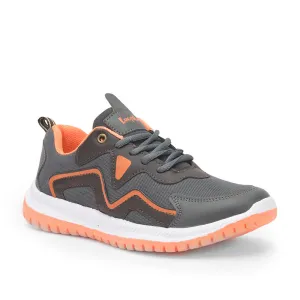 Lucy & Luke Lacing Grey Sports Running Shoes For Kids VIGOUR-1L By Liberty